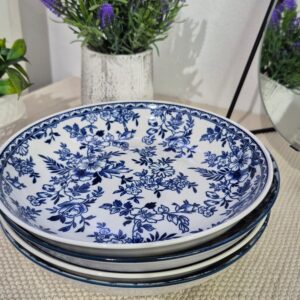 Plato Hondo con detalles azul